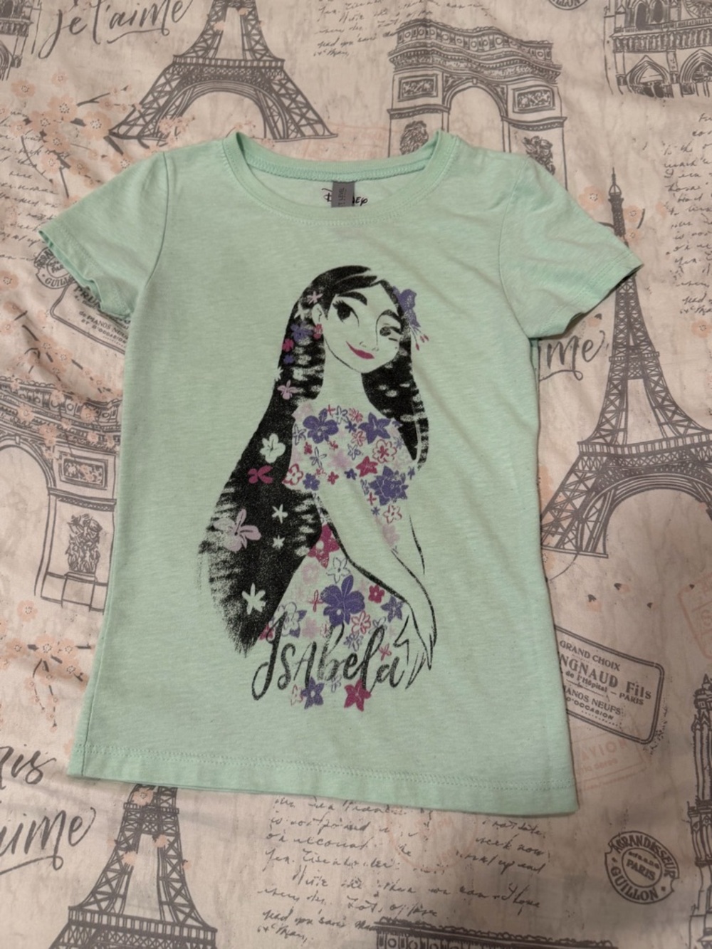 Next Level Apparel Disney Encanto Isabela Floral Graphic Tee size 5/6